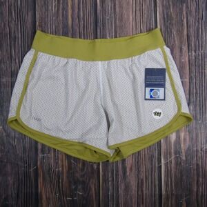 UCF Knights Shorts Womens Medium White Green NCAA College Running Mesh Athletic